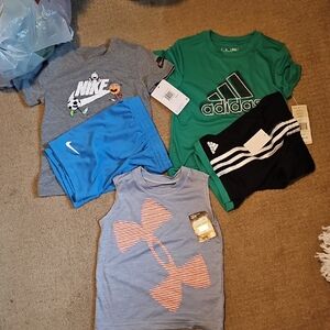 NIKE UNDER ARMOUR & ADIDAS 3 LOT BOYS NWT SIZE 4 & 4T